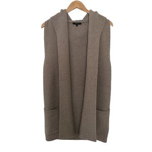 Zow Zow Sweater Vest Wool Cardigan Hooded Vest Ribbed Medium